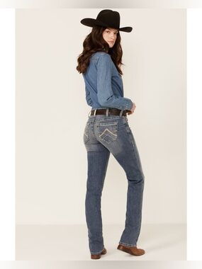 Ariat R.E.A.L. Women’s Straight Leg Jean Western Rodeo Country Size 36 NWT